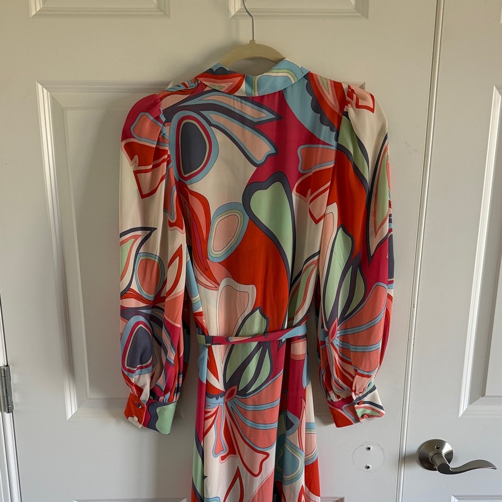Alexis for Target Mied Floral Long Sleeve Robe Dress Size XS - Picture 12 of 13